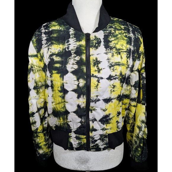 KTZ Tie Dye Black Yellow And White Lightweight Jacket Size Small - Picture 3 of 11
